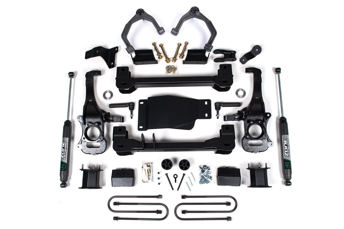 4 Inch Lift Kit For 2025 Silverado/Sierra 1500 4WD 3 Inch Rear Block Spacer Front Zone Offroad