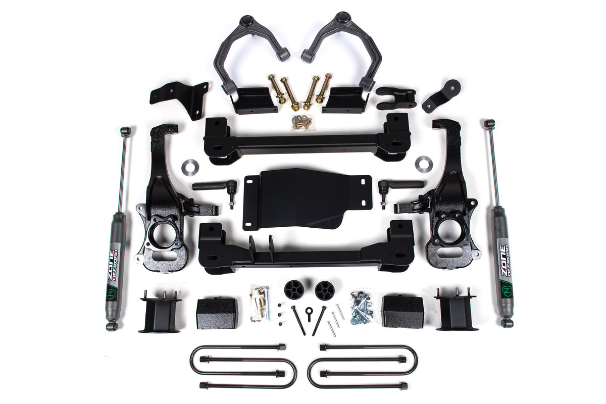 4 Inch Lift Kit For 2025 Silverado/Sierra 1500 4WD 3 Inch Rear Block Spacer Front Zone Offroad-3