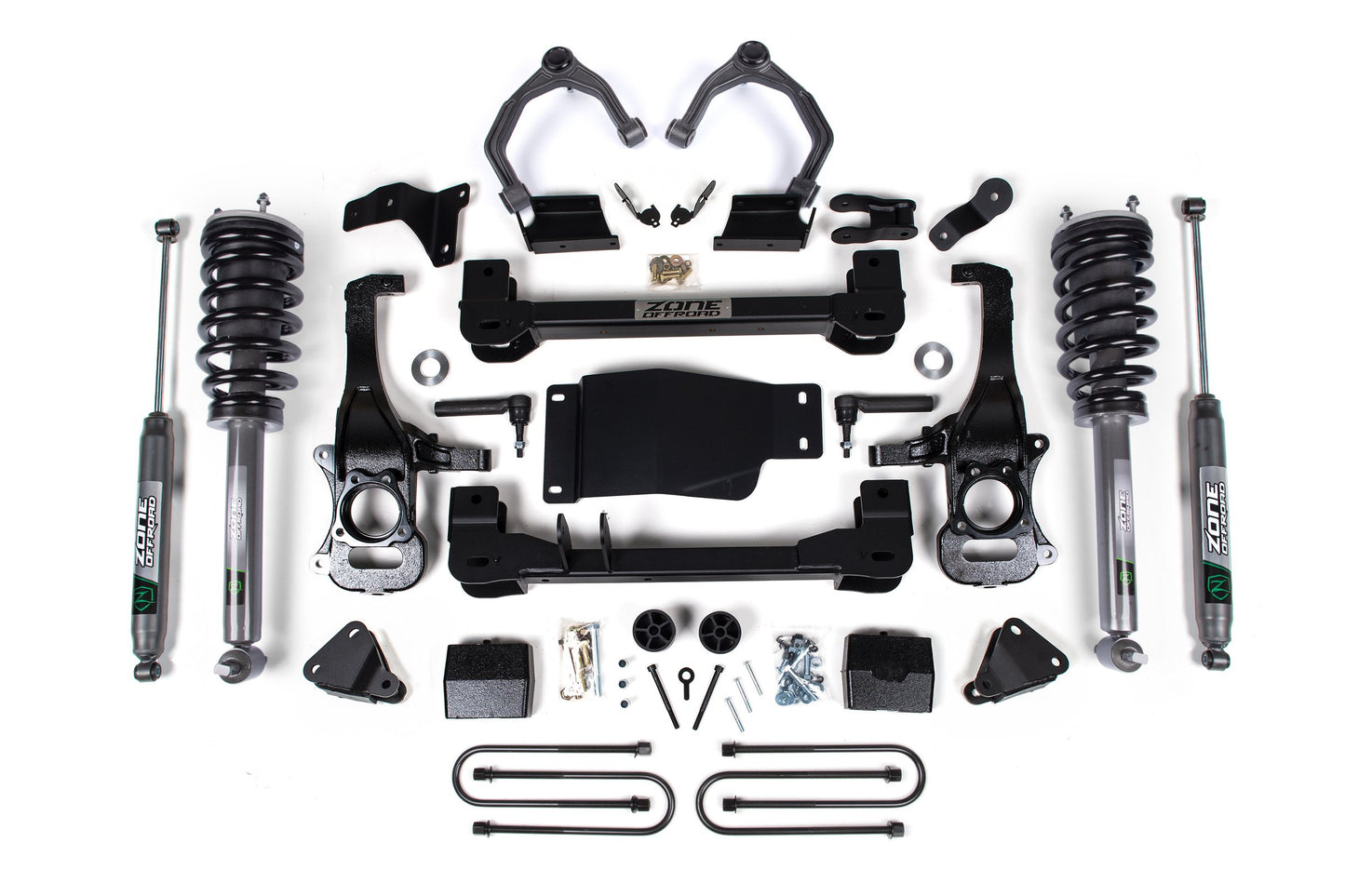 25-26 Chevrolet Silverado Trail Boss 1500 - GMC Sierra AT4 1500 4WD 4 Inch Suspension Lift Kit, 3 Inch Rear Lift, Block - Nitro Loaded Struts, Nitro Shocks Zone Offroad