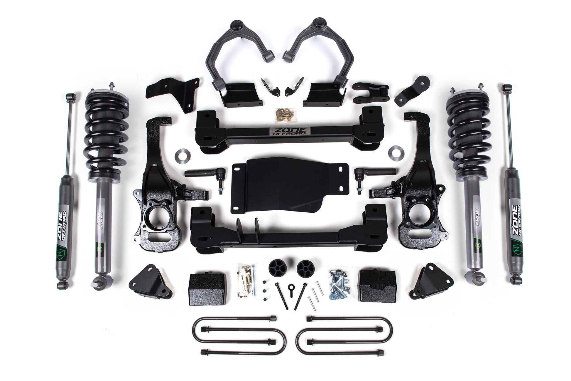 25-26 Chevrolet Silverado Trail Boss 1500 - GMC Sierra AT4 1500 4WD 4 Inch Suspension Lift Kit, 3 Inch Rear Lift, Block - Nitro Loaded Struts, Nitro Shocks Zone Offroad