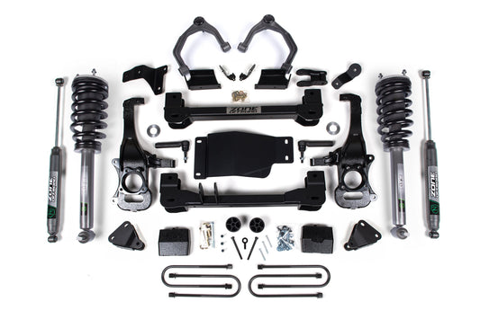 25-26 Chevrolet Silverado Trail Boss 1500 - GMC Sierra AT4 1500 4WD 4 Inch Suspension Lift Kit, 3 Inch Rear Lift, Block - Nitro Loaded Struts, Nitro Shocks Zone Offroad
