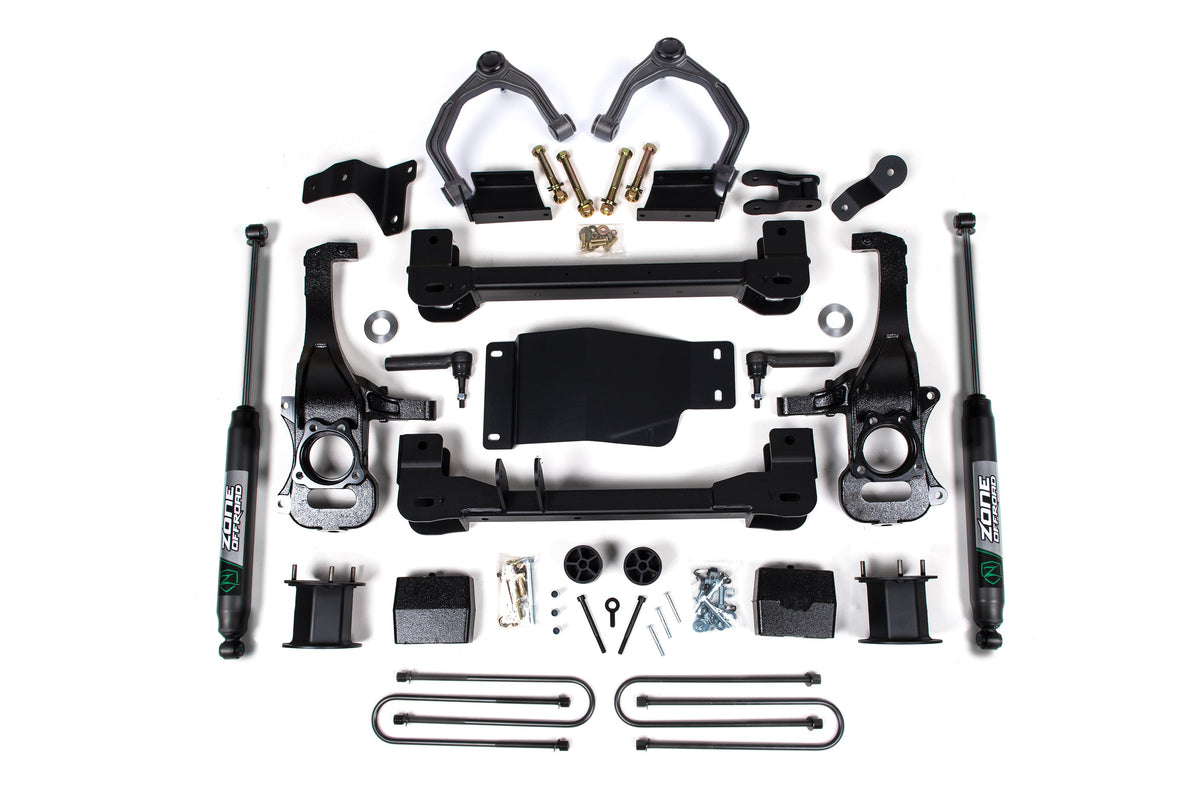 4 Inch Lift Kit For 2025 Silverado/Sierra 1500 Custom Trail Boss/LT Trail Bass/AT4 4WD 3 Inch Rear Block Spacer Front Zone Offroad