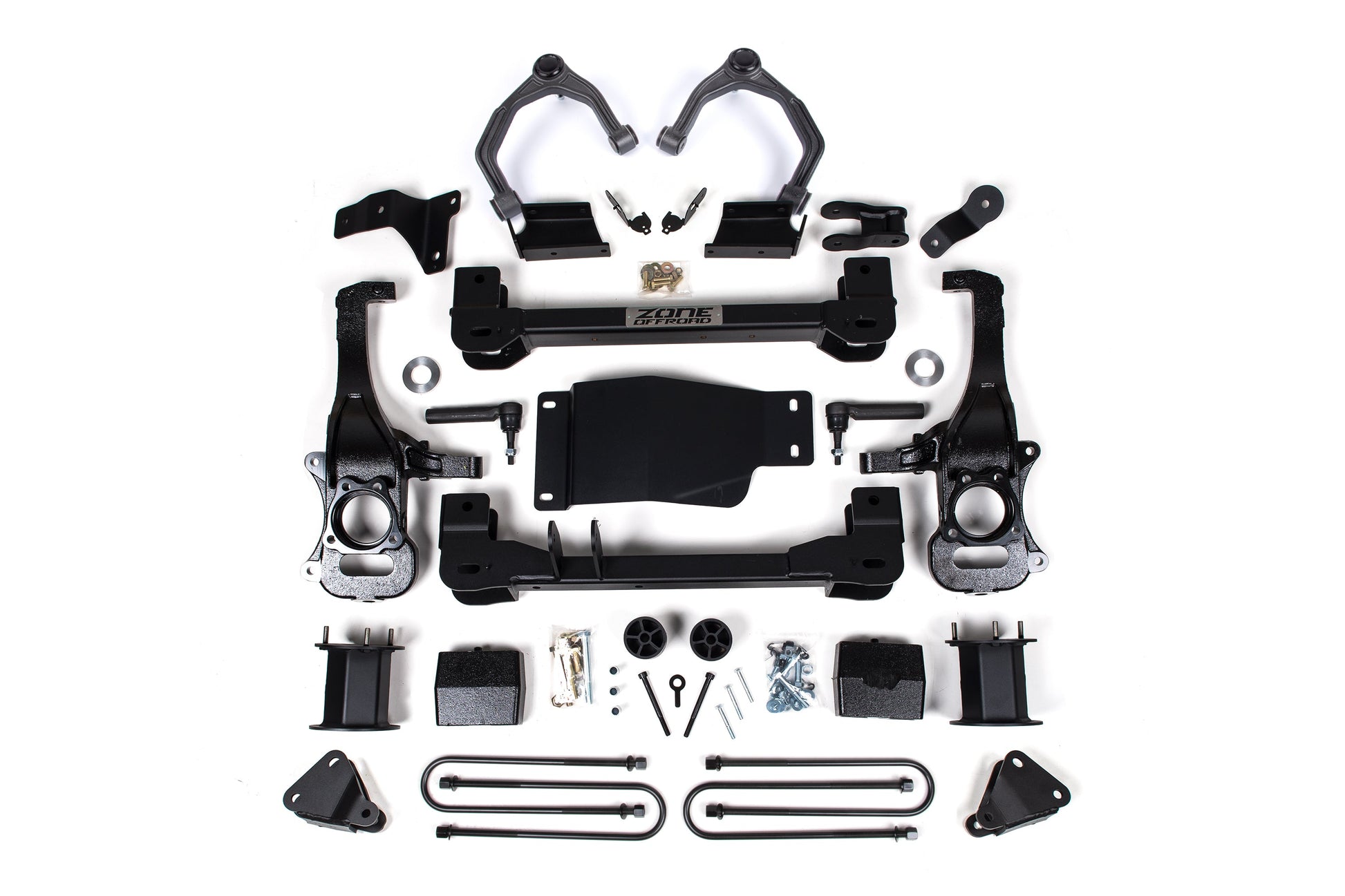 6 Inch Lift Kit For 25-Up Silverado/Sierra 1500 4WD W/ARC 5 Inch Rear, Block Spacer Front, Rear Shock Spacer Zone Offroad