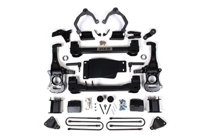 6 Inch Lift Kit For 25-Up Silverado/Sierra 1500 4WD W/ARC 5 Inch Rear, Block Spacer Front, Rear Shock Spacer Zone Offroad