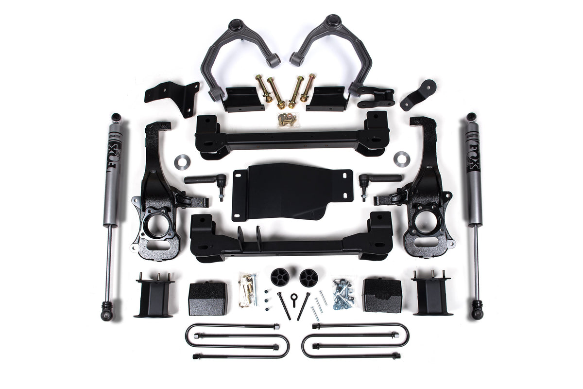 6 Inch Lift Kit For 2025 Silverado/Sierra 1500 Custom/LT/LTZ/PPV/RST/WT/Elevation/PRO/SLE/SLT 4WD 5 Inch Rear Block Spacer Front Zone Offroad-1