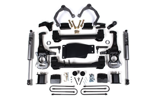 6 Inch Lift Kit For 2025 Silverado/Sierra 1500 Custom/LT/LTZ/PPV/RST/WT/Elevation/PRO/SLE/SLT 4WD 5 Inch Rear Block Spacer Front Zone Offroad-1