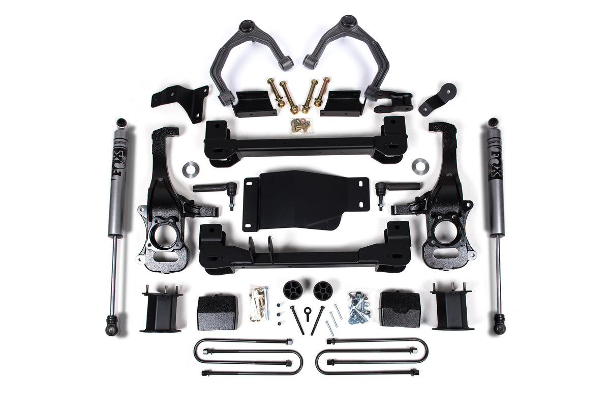 6 Inch Lift Kit For 2025 Silverado/Sierra 1500 Custom/LT/LTZ/PPV/RST/WT/Elevation/PRO/SLE/SLT 4WD 5 Inch Rear Block Spacer Front Zone Offroad-7