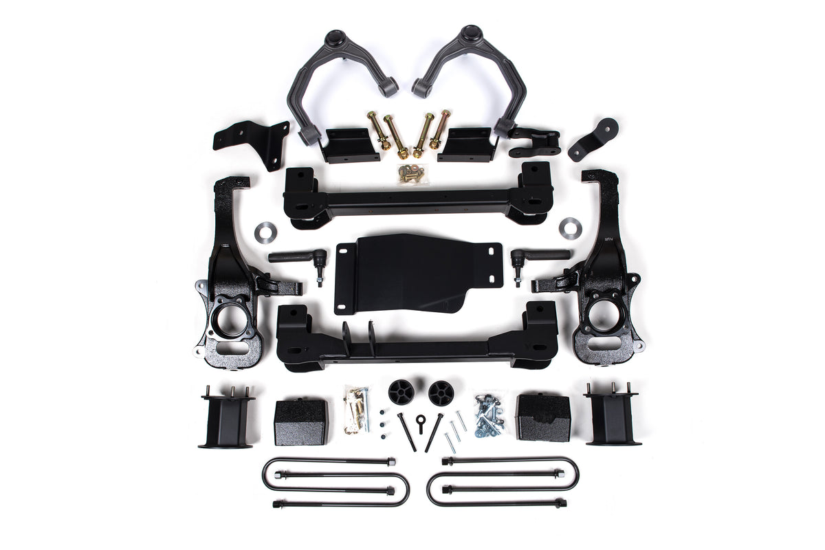 6 Inch Lift Kit For 2025 Silverado/Sierra 1500 Custom/LT/LTZ/PPV/RST/WT/Elevation/PRO/SLE/SLT 4WD 5 Inch Rear Block Spacer Front Zone Offroad