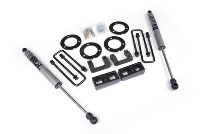 07-18 GM 1500 3 Inch Adventure Series Lift Kit 2 Inch Rear Block Spacer Shocks Zone Offroad-8