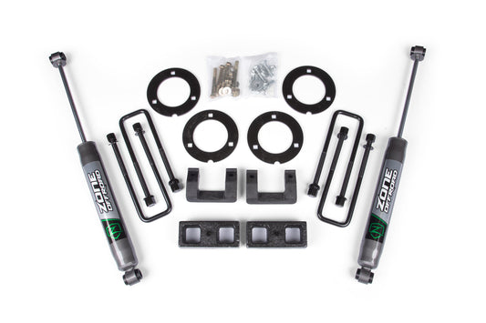07-18 GM 1500 3 Inch Adventure Series Lift Kit 2 Inch Rear Block Spacer Shocks Zone Offroad
