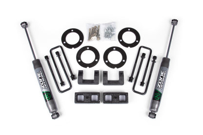 07-18 GM 1500 3 Inch Adventure Series Lift Kit 2 Inch Rear Block Spacer Shocks Zone Offroad-3