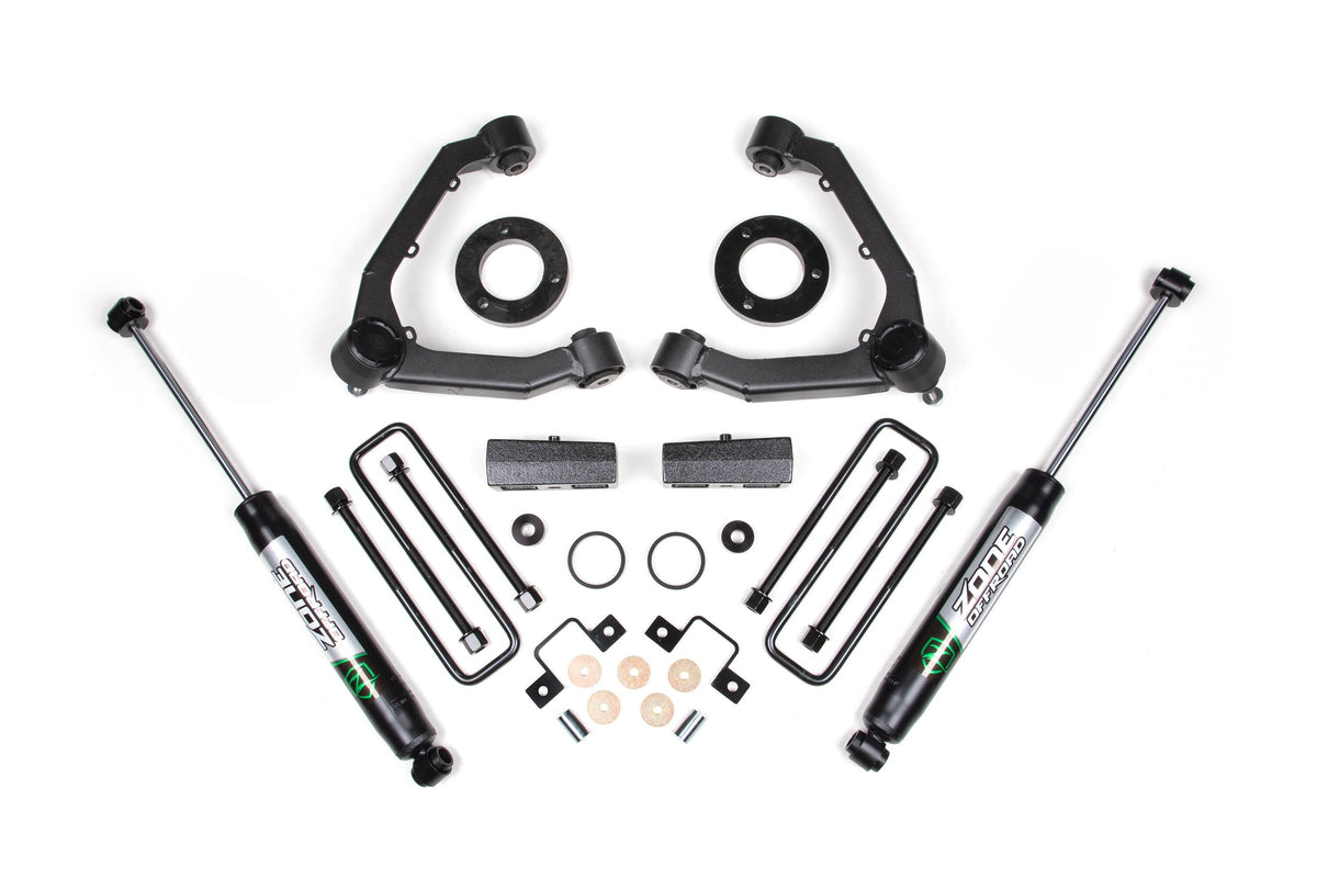 23-26 GM Colorado Trail Boss/GMC AT4 3 Inch Adventure Series Lift Kit, 2.5 Inch Rear Lift, Block - Nitro Shocks Zone Offroad-1