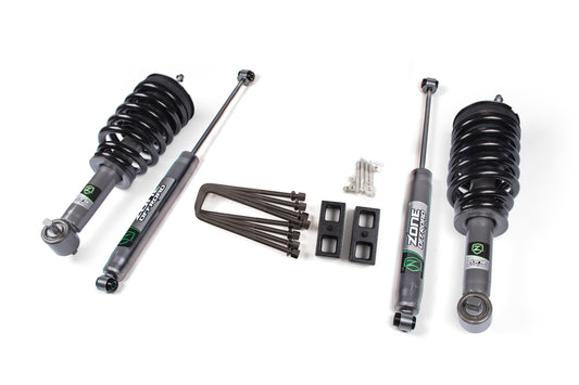07-18 Chevrolet Silverado 1500 - GMC Sierra 1500 4WD 3 Inch Suspension Lift Kit, 2 Inch Rear Lift, Block - Nitro Loaded Struts, Nitro Shocks Zone Offroad