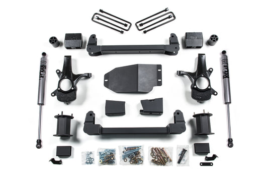 07-13 Chevrolet Silverado 1500 - GMC Sierra 1500 2WD 6.5 Inch Suspension Lift Kit, 4 Inch Rear Lift, Block - N/A, Nitro Shocks Zone Offroad