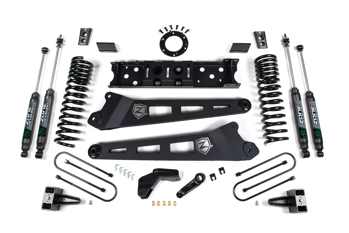 19-24 RAM 3500 6.5 Inch Radius Arm 5 Inch Rear Block With Overload Diesel 8-Bolt T-Case Zone Offroad