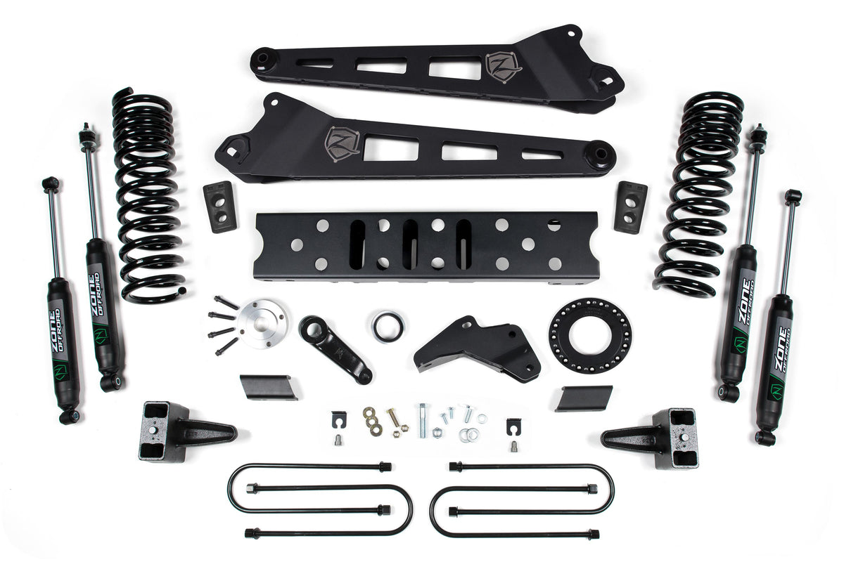 19-24 RAM 3500 5.5 Inch Radius Arm 5 Inch Rear Block Without Overload Gas 6-Bolt T-Case Zone Offroad