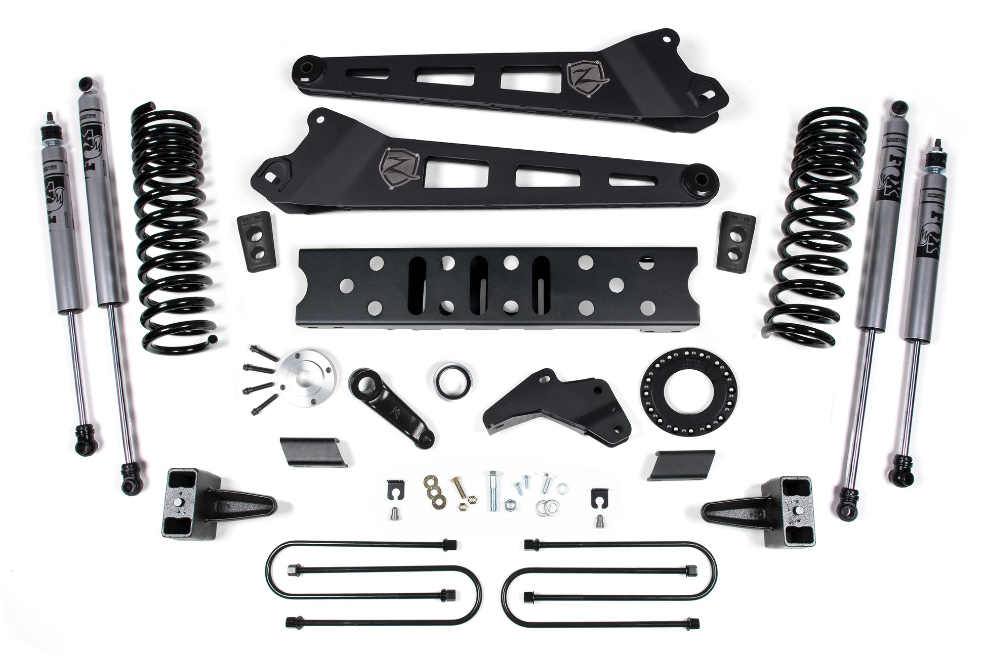 19-24 RAM 3500 5.5 Inch Radius Arm 5 Inch Rear Block With Overload Gas 6-Bolt T-Case Zone Offroad-3