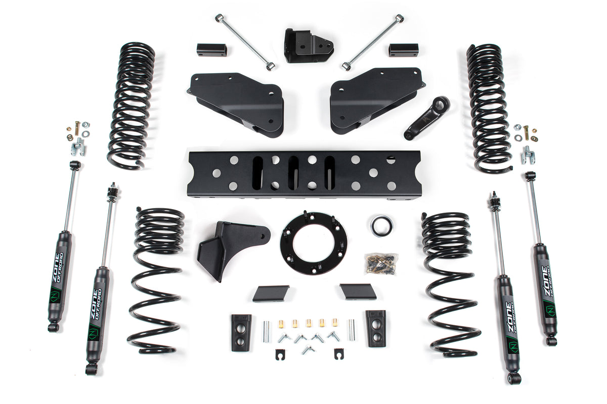 19-24 RAM 2500 5.5 Inch Radius Arm Bracket 4.5 Inch Rear Coil Gas 6-Bolt T-Case Zone Offroad-3
