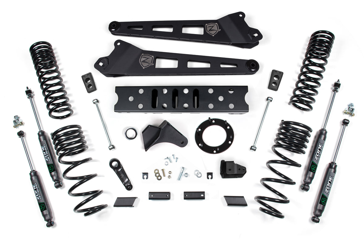 19-24 RAM 2500 5.5 Inch Radius Arm 4.5 Inch Rear Coils Gas 6-Bolt T-Case Zone Offroad-3