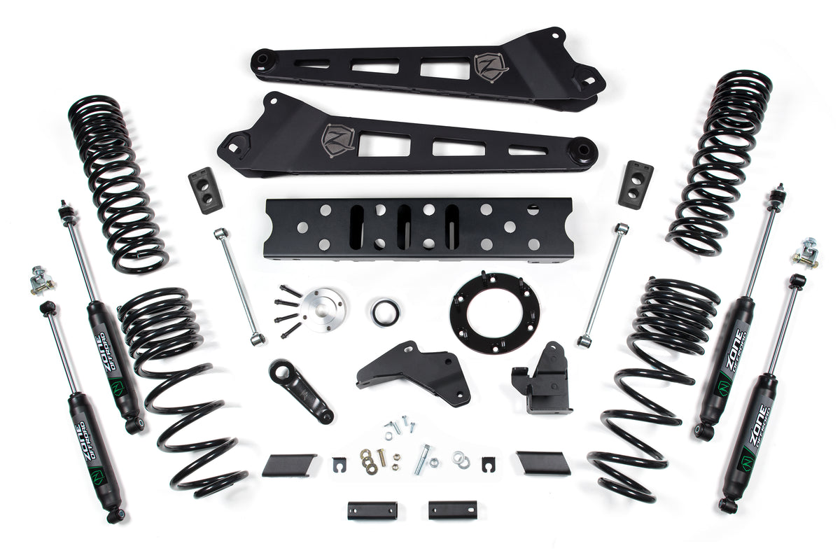 19-24 RAM 2500 5.5 Inch Radius Arm 4.5 Inch Rear Coils Gas 6-Bolt T-Case Zone Offroad-1