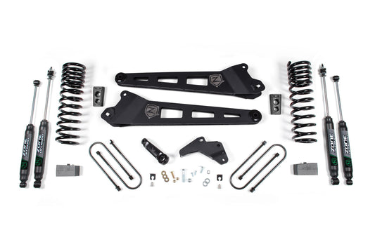 13-18 RAM 3500 4 Inch Replacement Radius Arm Lift Kit Gas 2 Inch Rear Block With Nitro Shocks Zone Offroad