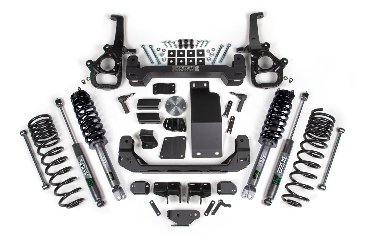 25-26 Ram 1500 4WD 6 Inch Suspension Lift Kit (Large Bore), 5 Inch Rear Lift, Coil Spring - Nitro Loaded Struts, Nitro Shocks Zone Offroad-6