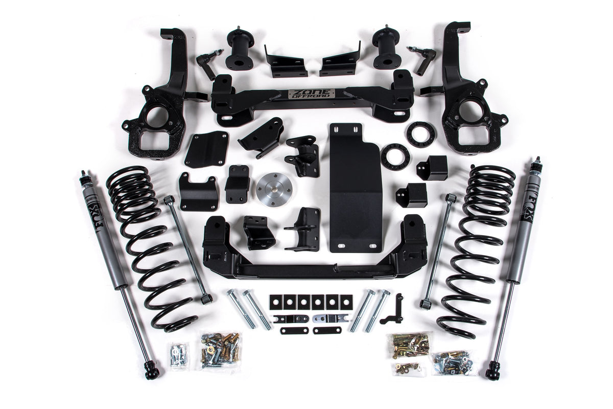 4 Inch Lift Kit for 2025 Ram 1500 4WD 4 Inch Front 3 Inch Rear Suspension Lift System Standard Bore Zone Offroad