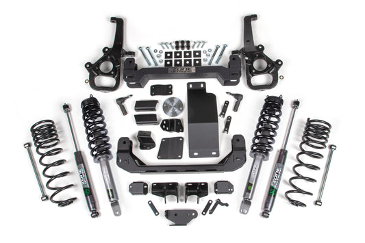 25-26 Ram 1500 4WD 4 Inch Suspension Lift Kit (Standard Bore), 3 Inch Rear Lift, Coil Spring - Nitro Loaded Struts, Nitro Shocks Zone Offroad