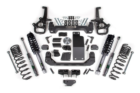 2025 Ram 1500 Rebel 4WD 5 Inch Suspension Lift Kit, 4 Inch Rear Lift, Coil Spring - Strut Spacer, Fox 2.0 Adventure Series Shocks Zone Offroad