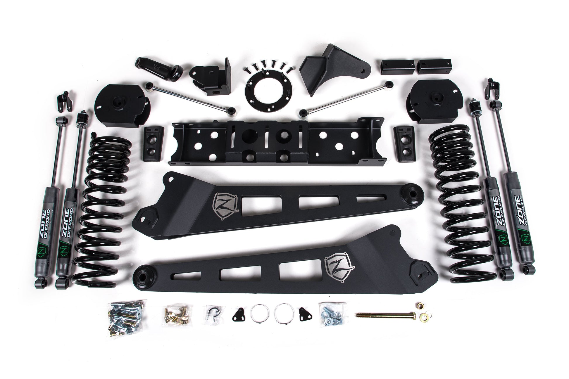 25-26 Ram 2500 4WD (Diesel) 4 Inch Radius Arm Suspension Lift Kit, 2.5 Inch Rear Lift, Spacer - Fox 2.0 Adventure Series Shocks Zone Offroad