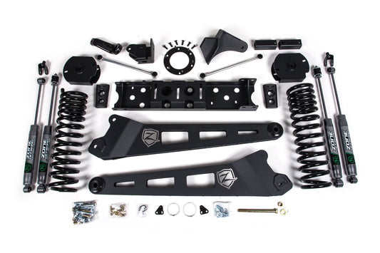 25-26 Ram 2500 4WD (Diesel) 4 Inch Radius Arm Suspension Lift Kit, 2.5 Inch Rear Lift, Spacer - Fox 2.0 Adventure Series Shocks Zone Offroad