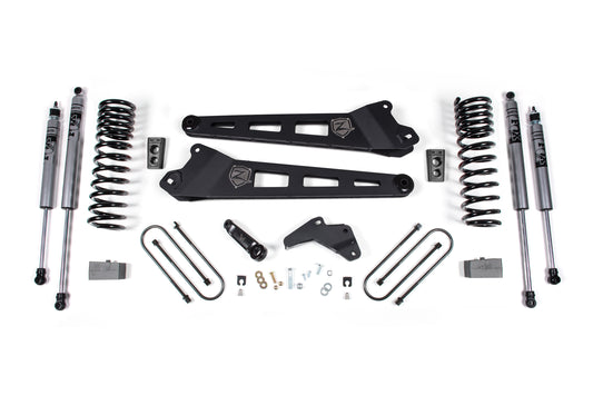 25-26 Ram 3500 (Diesel) 4 Inch Radius Arm Suspension Lift Kit, 2 Inch Rear Lift, Block W/O Overload - Fox 2.0 Adventure Series Shocks Zone Offroad