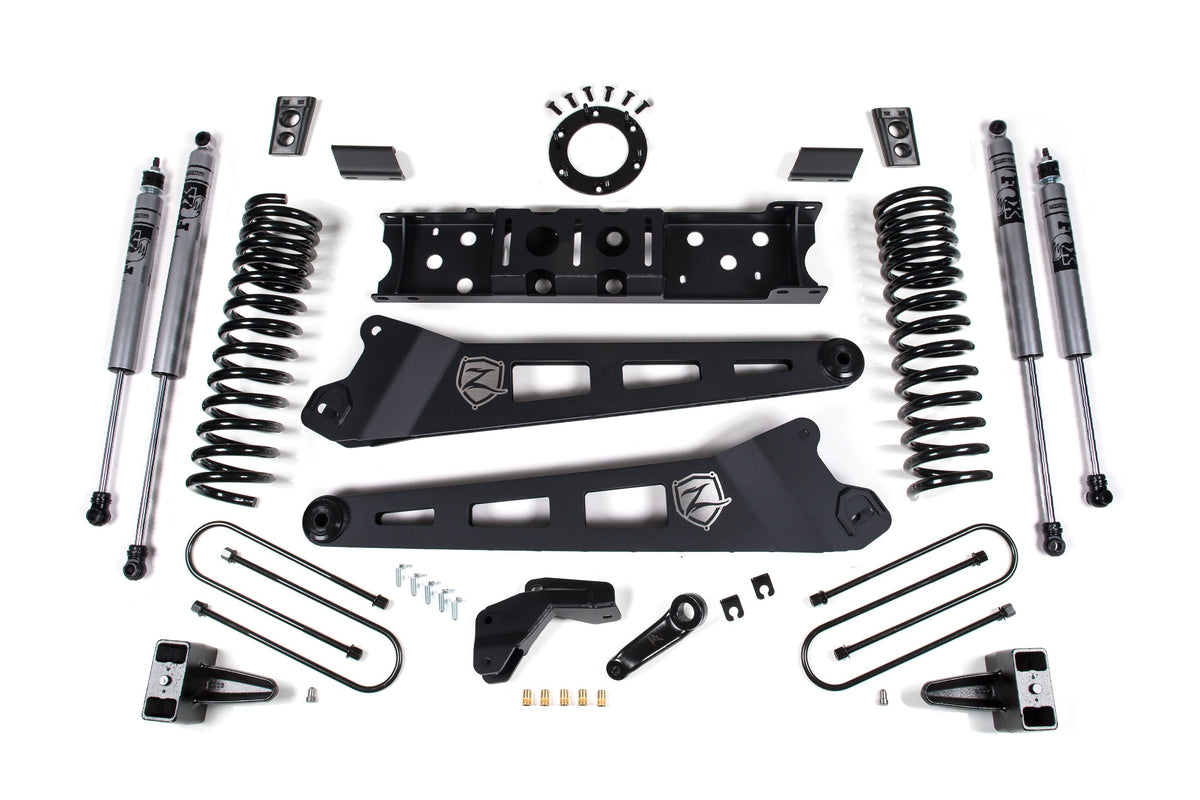 25-26 Ram 3500 (Gas) 4 Inch Radius Arm Suspension Lift Kit, 2 Inch Rear Lift, Block W/ Overload - Nitro Shocks Zone Offroad
