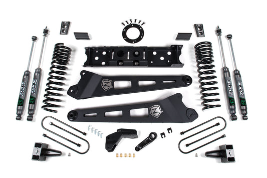 25-26 Ram 3500 (Gas) 4 Inch Radius Arm Suspension Lift Kit, 2 Inch Rear Lift, Block W/O Overload - Nitro Shocks Zone Offroad