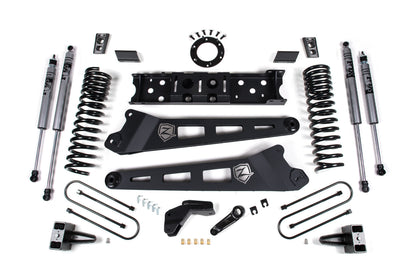 25-26 Ram 3500 (Gas) 4 Inch Radius Arm Suspension Lift Kit, 2 Inch Rear Lift, Block W/O Overload - Nitro Shocks Zone Offroad