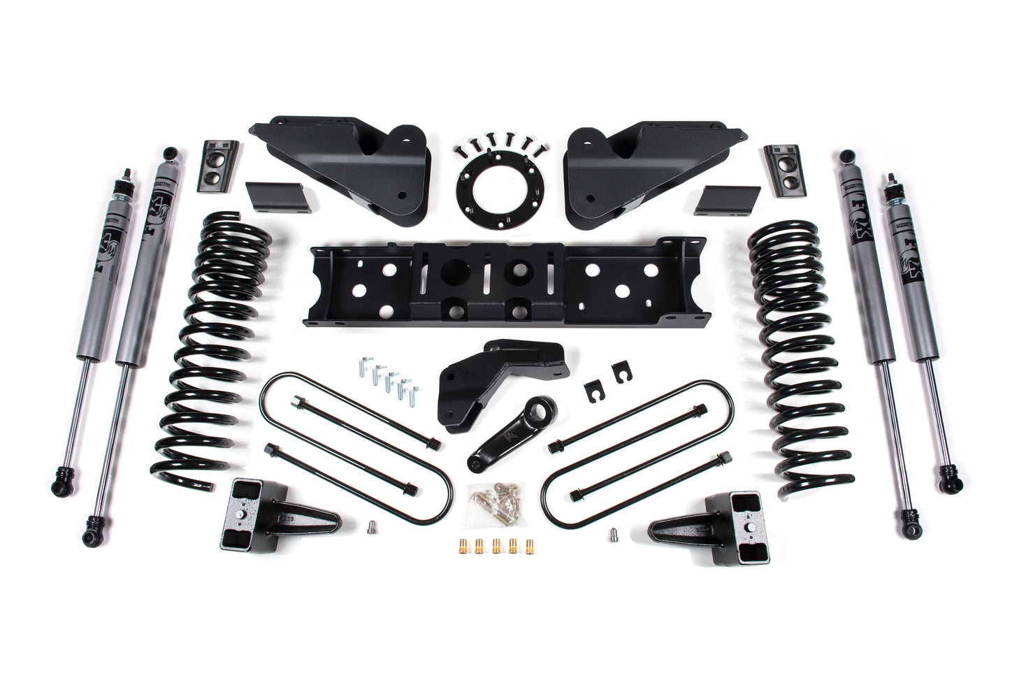 25-26 Ram 3500 (Gas) 4 Inch Radius Arm Drop Suspension Lift Kit, 2 Inch Rear Lift, Block W/ Overload - Fox 2.0 Adventure Series Shocks Zone Offroad