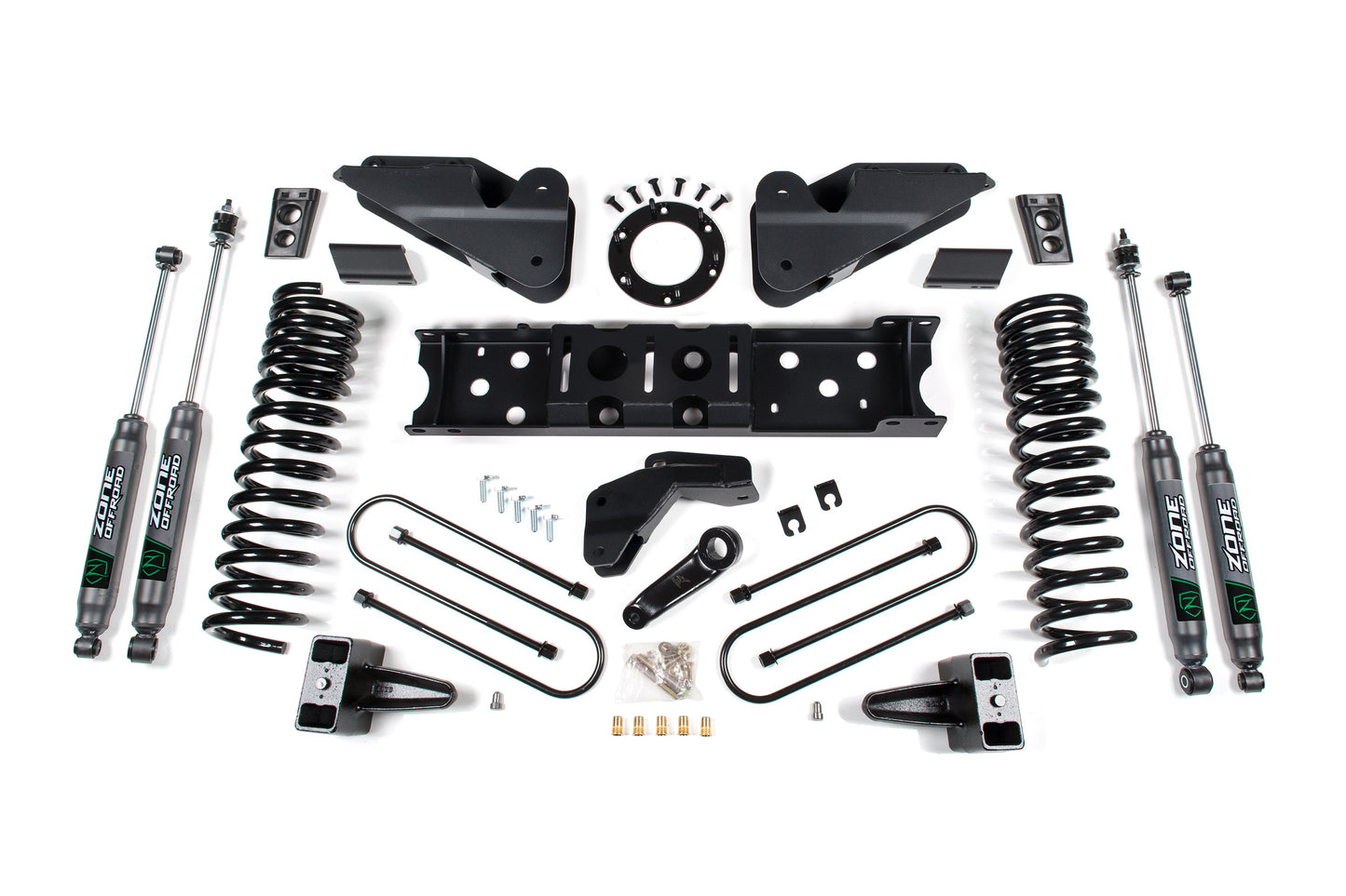 25-26 Ram 3500 (Gas) 4 Inch Radius Arm Drop Suspension Lift Kit, 2 Inch Rear Lift, Block W/O Overload - Nitro Shocks Zone Offroad