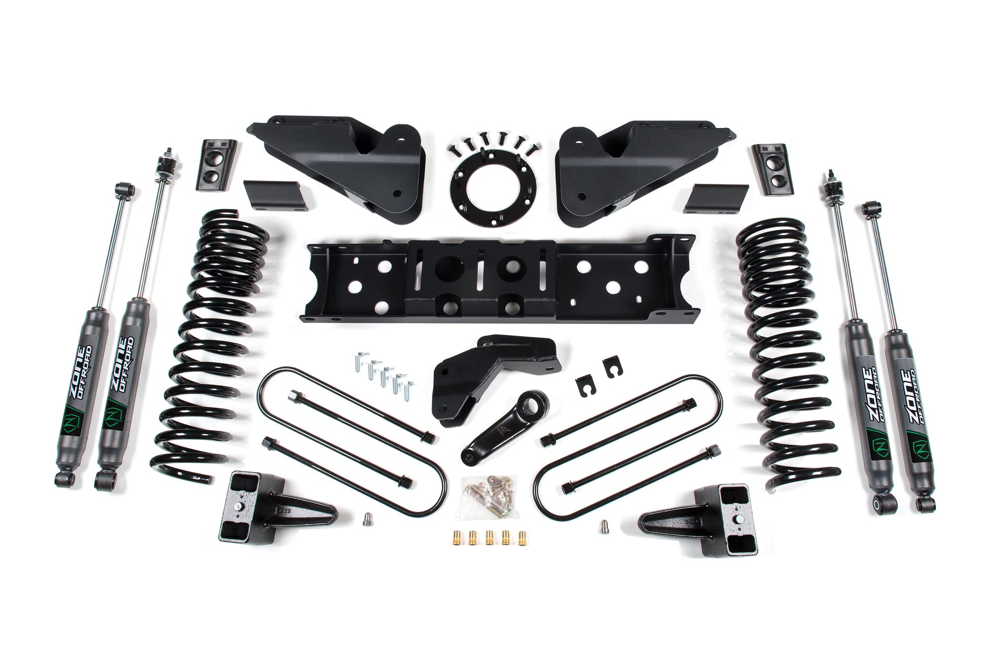 25-26 Ram 3500 (Gas) 4 Inch Radius Arm Drop Suspension Lift Kit, 2 Inch Rear Lift, Block W/O Overload - Nitro Shocks Zone Offroad
