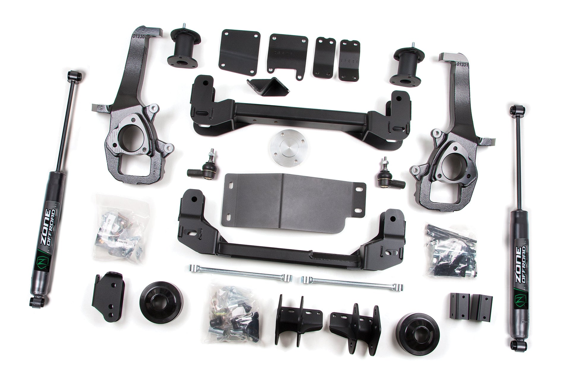 2012 Ram 1500 4WD 4 Inch Suspension Lift Kit, 3 Inch Rear Lift, Coil Spring - Nitro Loaded Struts, Nitro Shocks Zone Offroad