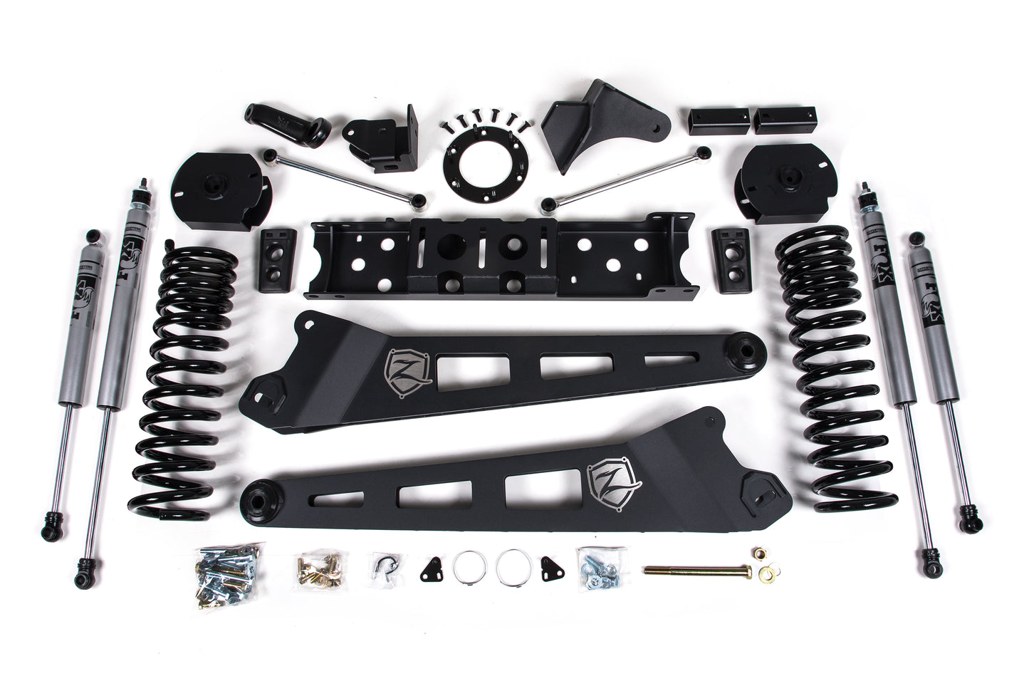 19-24 RAM 2500 4.5 Inch Radius Arm Diesel 6-Bolt T-Case Fox Adventure Shocks Zone Offroad-1
