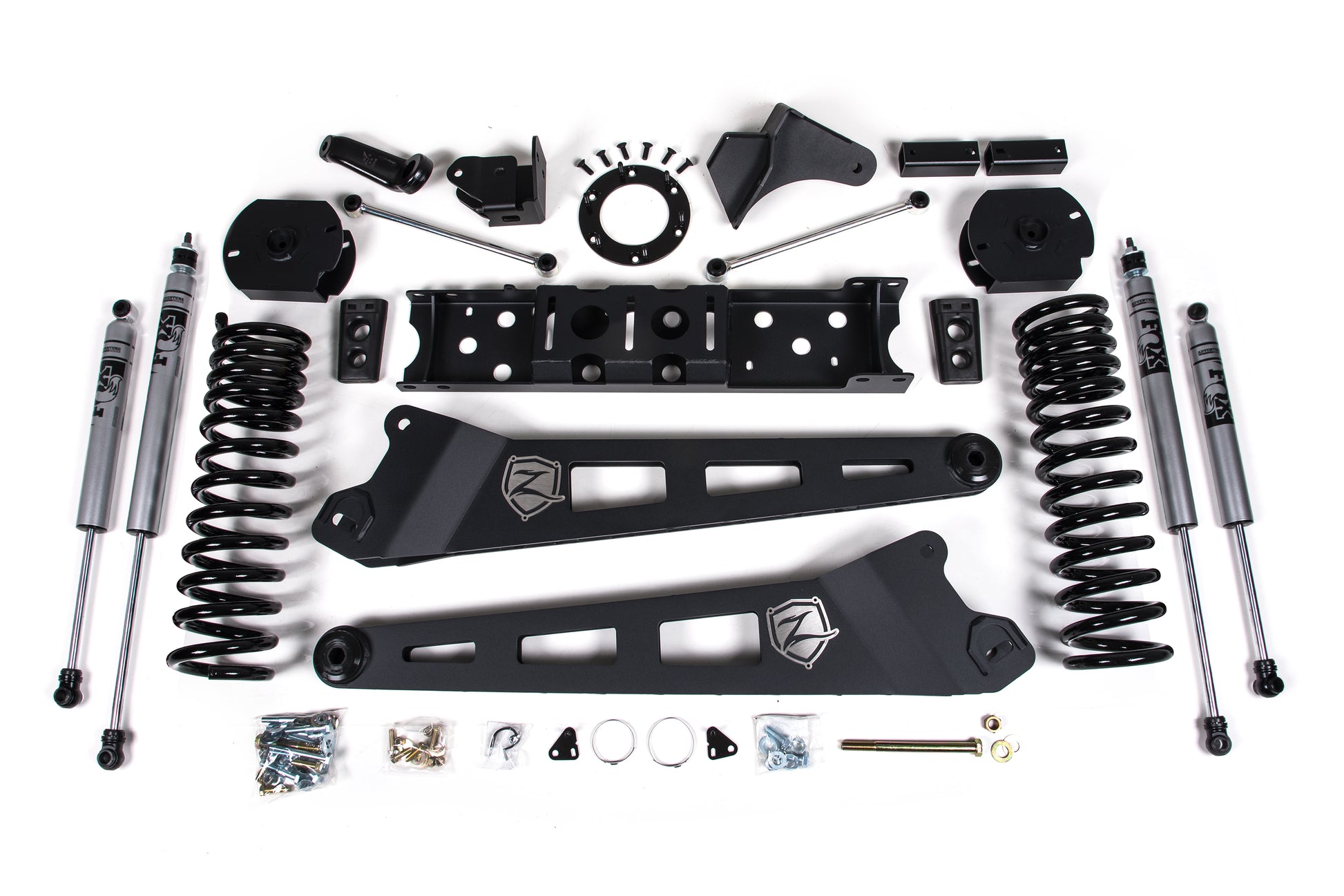 19-24 RAM 2500 4.5 Inch Radius Arm Diesel 6-Bolt T-Case Fox Adventure Shocks Zone Offroad-1