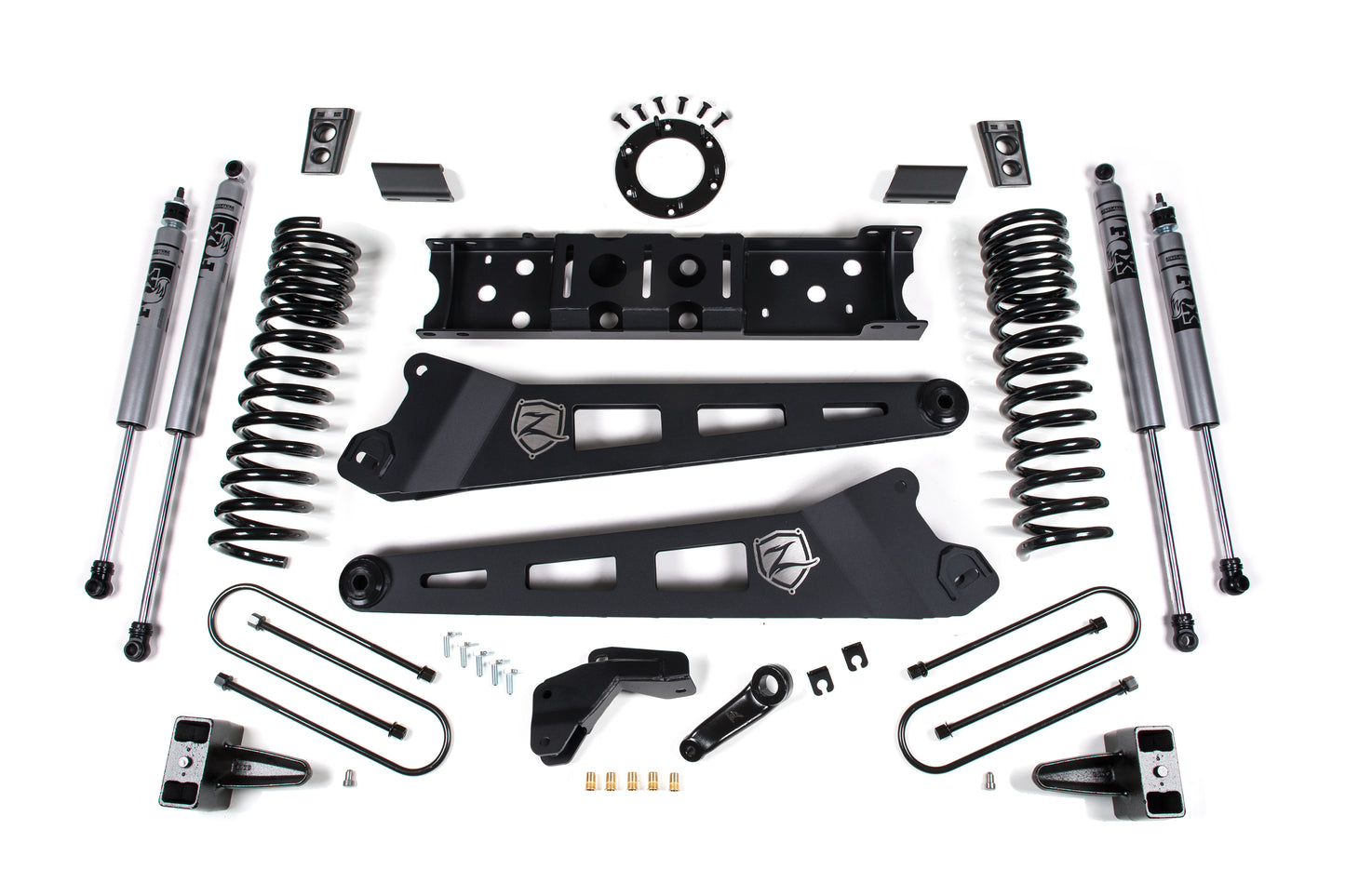 19-24 RAM 3500 4.5 Inch Radius Arm 2 Inch Rear Block With Overload Diesel 8-Bolt T-Case Zone Offroad-3