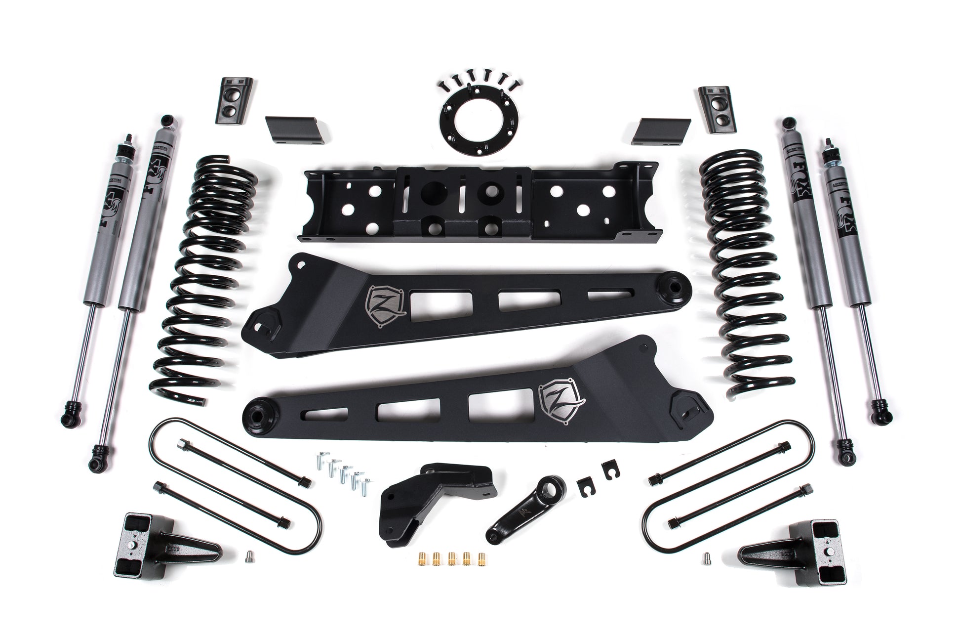 19-24 RAM 3500 4.5 Inch Radius Arm 2 Inch Rear Block With Overload Diesel 8-Bolt T-Case Zone Offroad-3