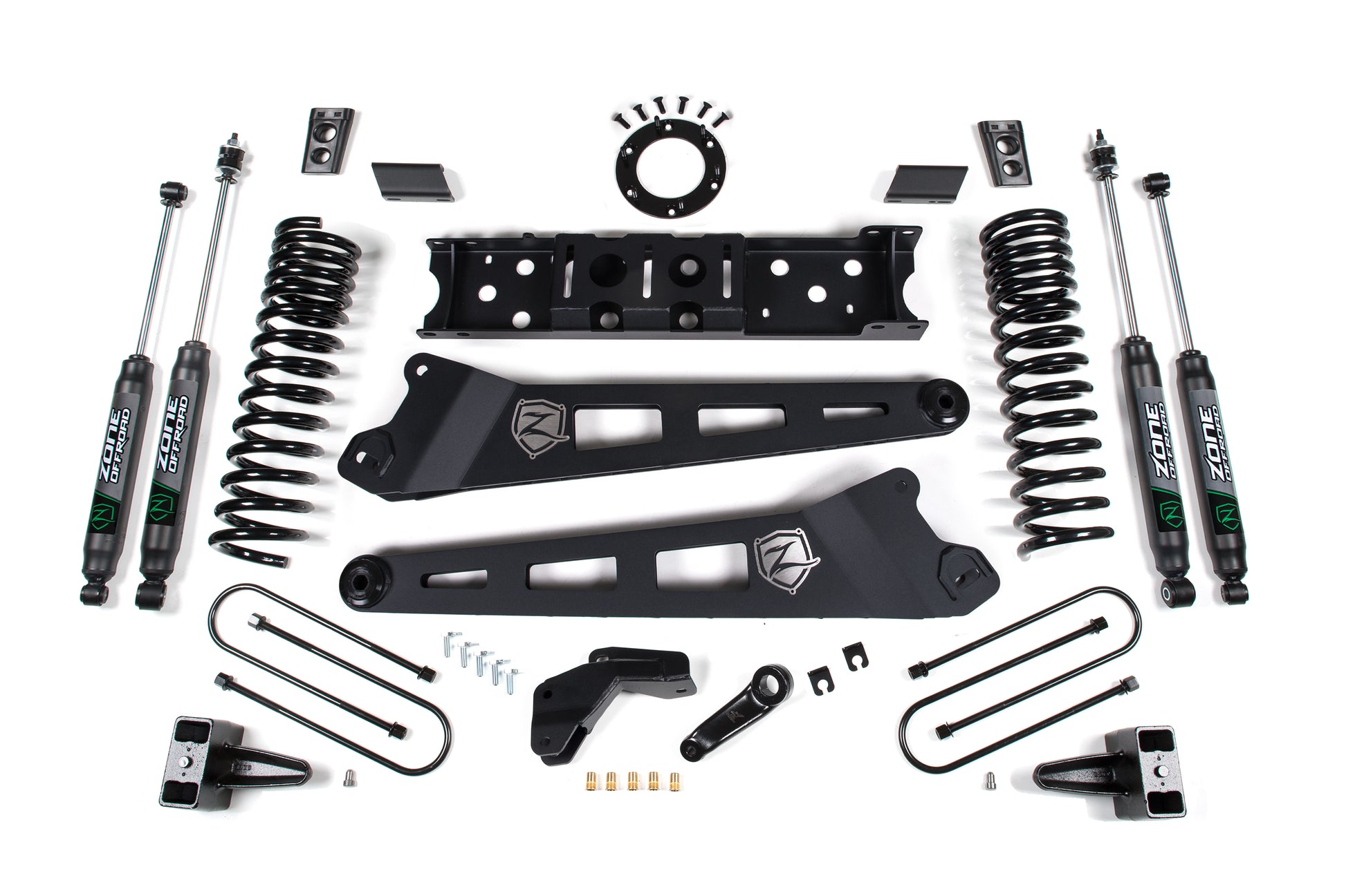 19-24 RAM 3500 4.5 Inch Radius Arm 2 Inch Rear Block With Overload Diesel 8-Bolt T-Case Zone Offroad-1