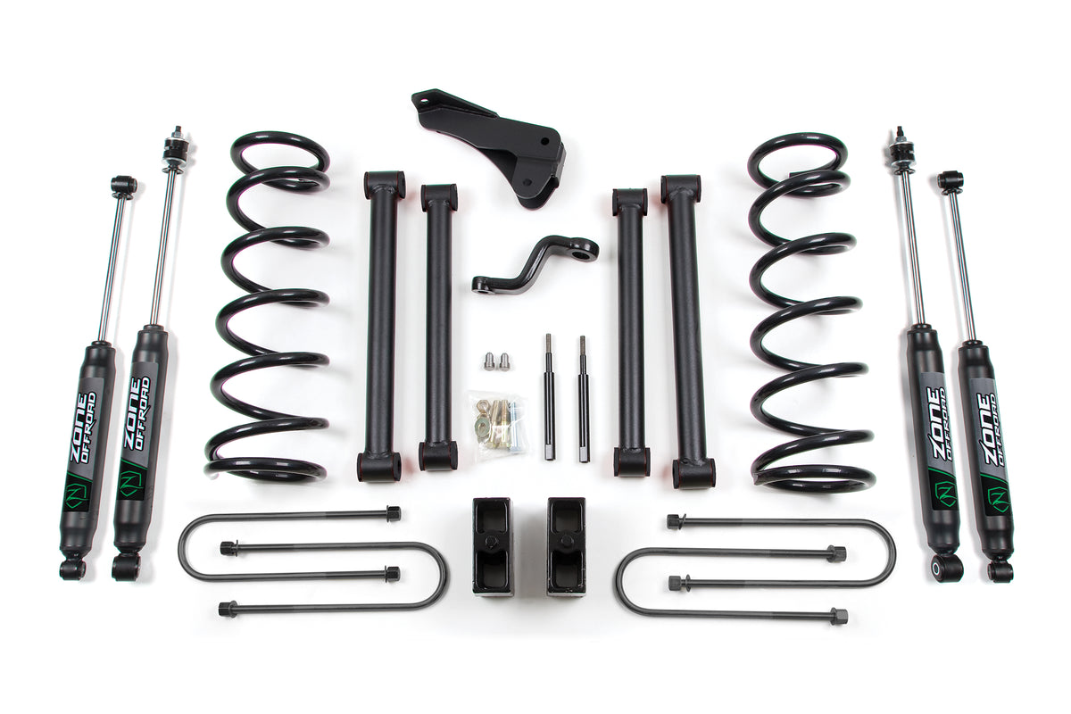 03-07 Dodge 2500/3500 With 4-1/8 Axle Coil Spring LIft Kit Zone Offroad