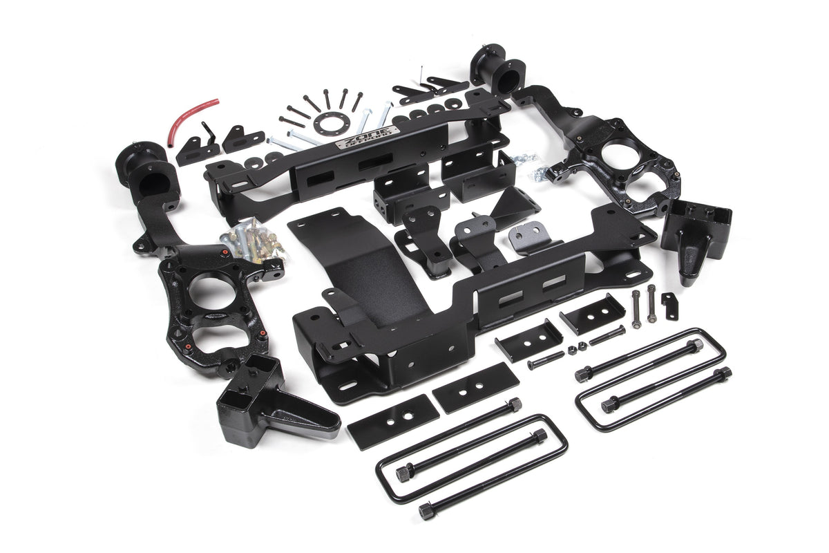 21-24 Ford F-150 With CCD 4WD 6 Inch Lift Kit 5 Inch Rear Block Spacer Front Rear Shock Relocation No Shocks Zone Offroad-1