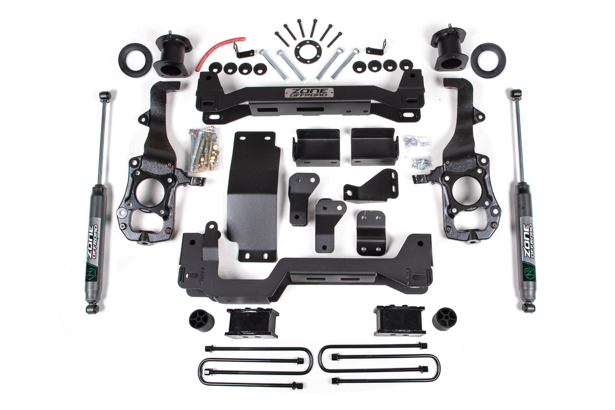21-23 Ford F-150 Tremor 4WD 5 Inch Lift Kit 3 Inch Rear Block Spacer Front Zone Offroad
