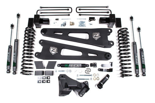 17-19 Ford F-250/350 Super Duty 4 Inch Radius Arm Lift Kit 2 Inch Rear Block Diesel 2 Leaf Main Zone Offroad