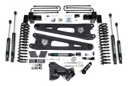 17-19 Ford F-250/350 Super Duty 4 Inch Radius Arm Lift Kit 2 Inch Rear Block Diesel 2 Leaf Main Zone Offroad-1