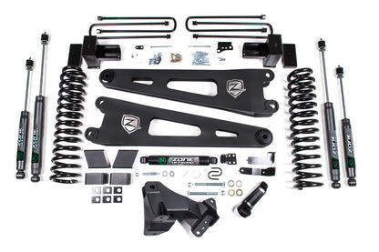17-19 Ford F-250/350 Super Duty 4 Inch Radius Arm Lift Kit 2 Inch Rear Block Diesel 3 Leaf Main Zone Offroad